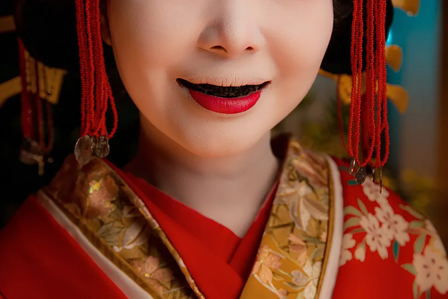 Ohaguro (blackened teeth)