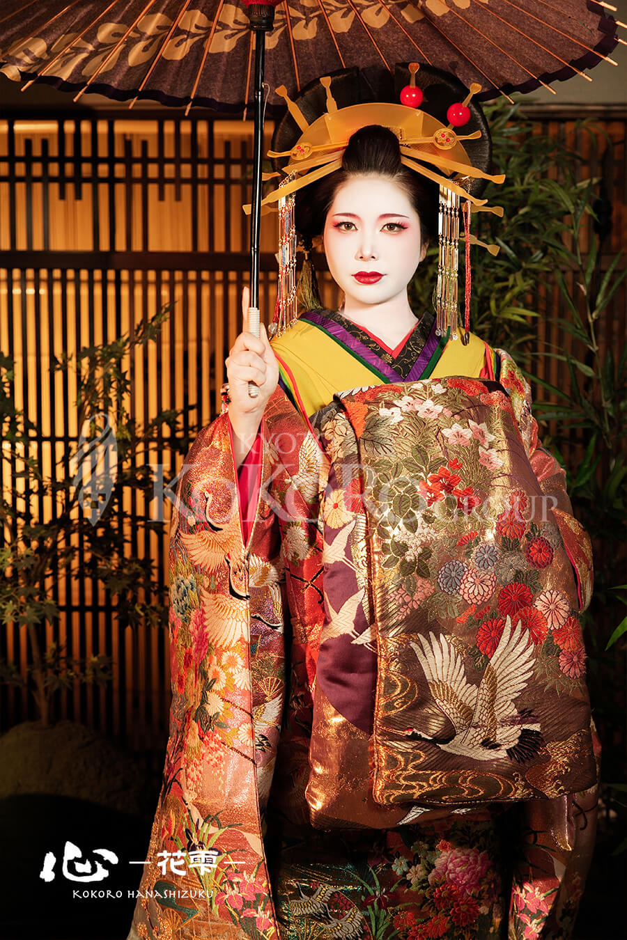古典花魁と傘