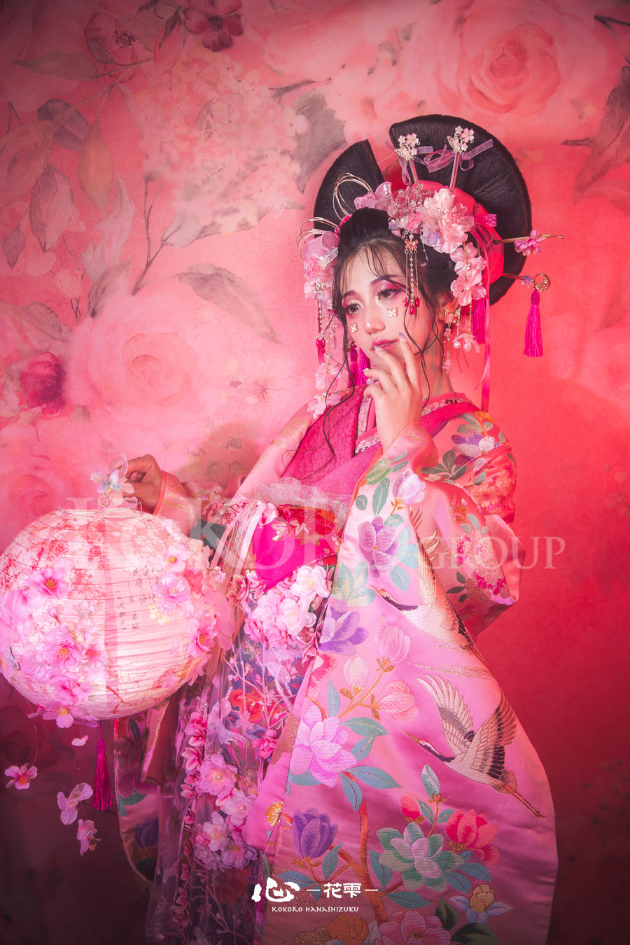 心-花雫-のピンクリボンチャリティプラン「雛結花魁」