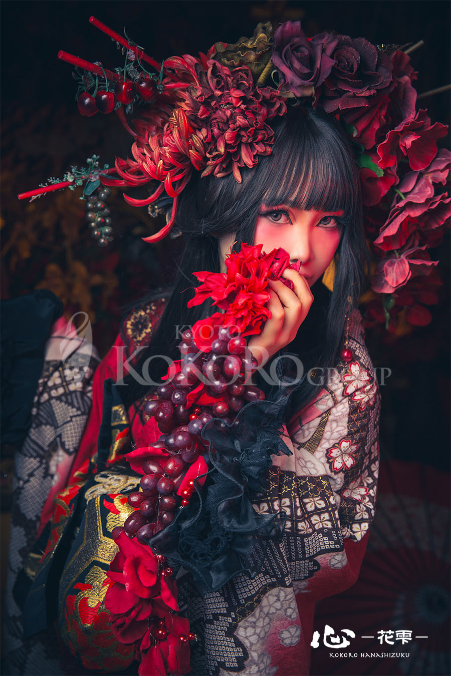 京都・祇園の心-花雫-「艶結び」プラン、華の間での着物撮影